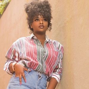 Vintage Multi color stripe shirt